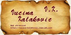 Vucina Kalaković vizit kartica